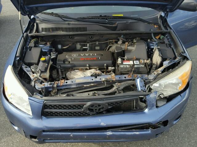 JTMBD33V586074884 - 2008 TOYOTA RAV4 BLUE photo 7