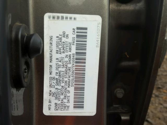 5Y2SL65827Z416848 - 2007 PONTIAC VIBE GRAY photo 10