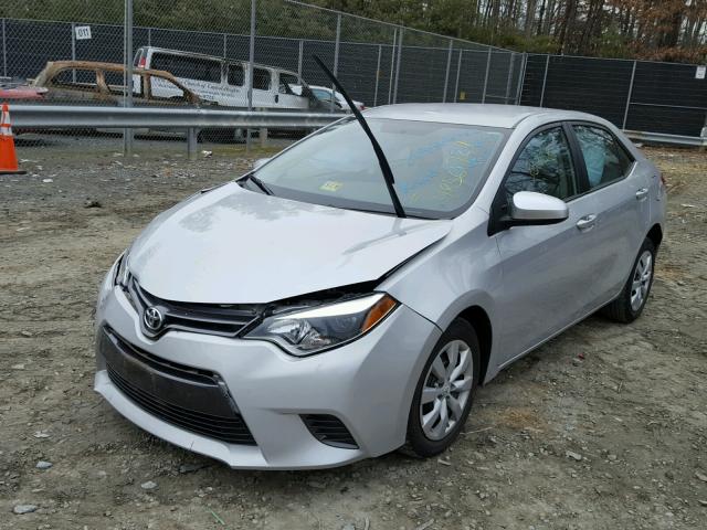 2T1BURHE3FC357852 - 2015 TOYOTA COROLLA L SILVER photo 2