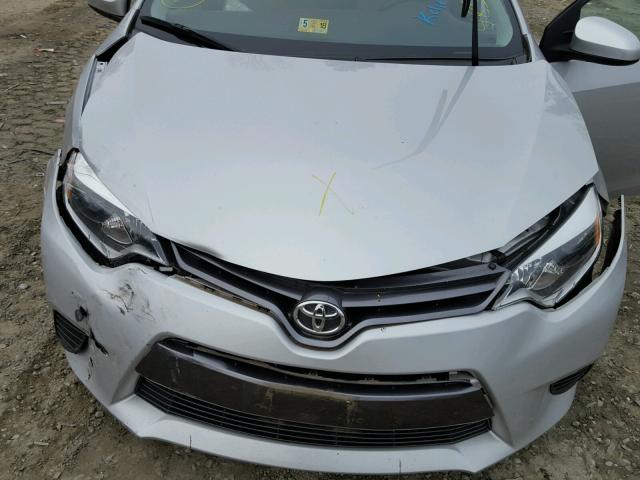 2T1BURHE3FC357852 - 2015 TOYOTA COROLLA L SILVER photo 7