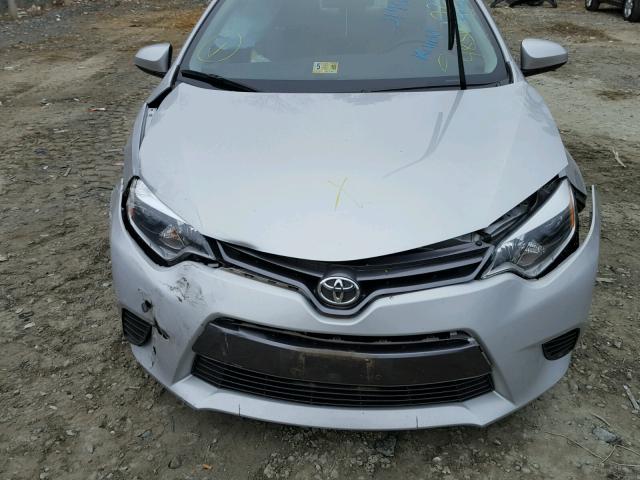 2T1BURHE3FC357852 - 2015 TOYOTA COROLLA L SILVER photo 9