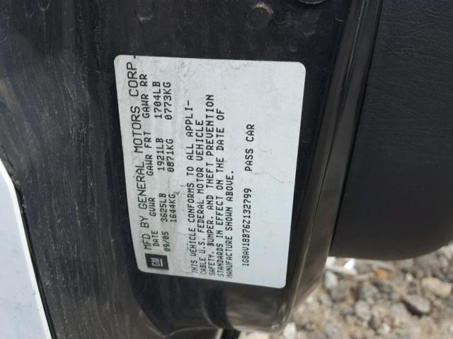 1G8AV18B76Z132799 - 2006 SATURN ION LEVEL WHITE photo 10
