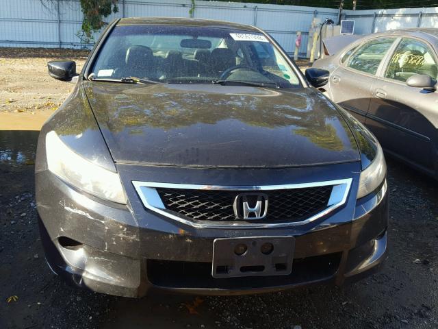 1HGCS11838A010224 - 2008 HONDA ACCORD EXL BLACK photo 10