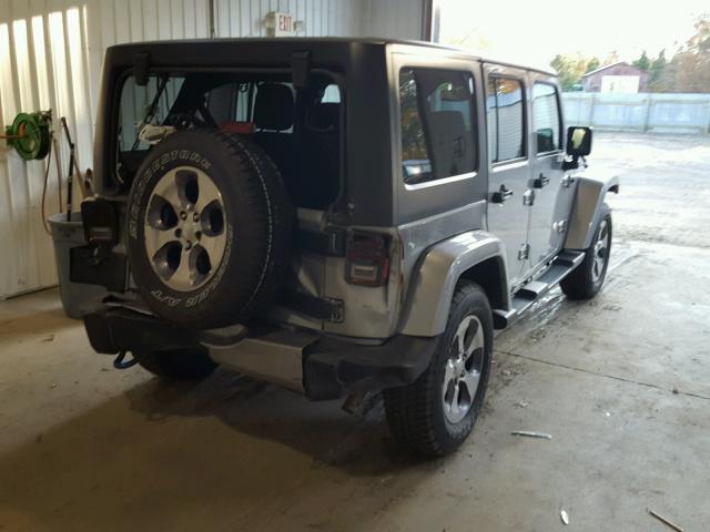 1C4BJWEG6GL285648 - 2016 JEEP WRANGLER U SILVER photo 4