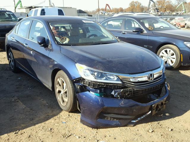 1HGCR2F32HA229139 - 2017 HONDA ACCORD LX BLUE photo 1