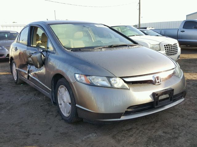 JHMFA36287S031592 - 2007 HONDA CIVIC HYBR GRAY photo 1