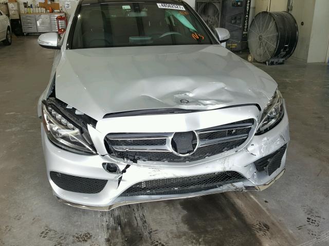 55SWF4KB3FU002316 - 2015 MERCEDES-BENZ C 300 4MAT SILVER photo 9