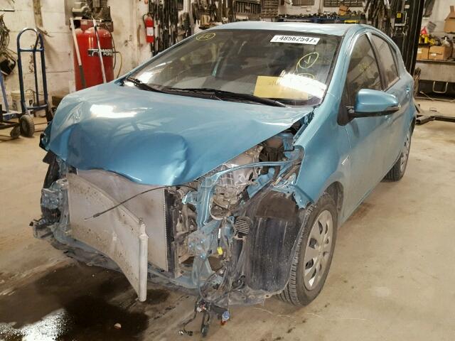 JTDKDTB34D1050454 - 2013 TOYOTA PRIUS C BLUE photo 2