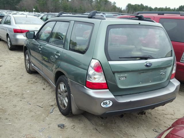 JF1SG67627H704204 - 2007 SUBARU FORESTER 2 GREEN photo 3