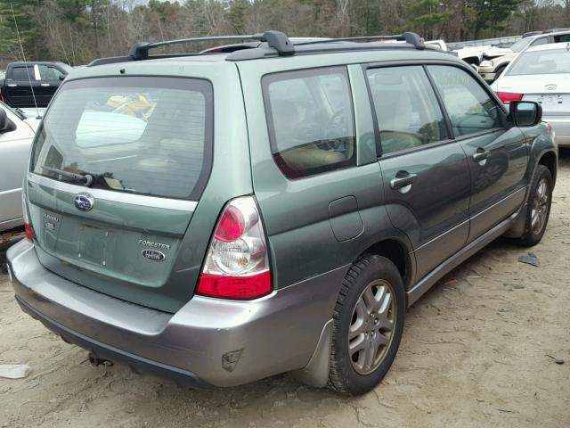 JF1SG67627H704204 - 2007 SUBARU FORESTER 2 GREEN photo 4