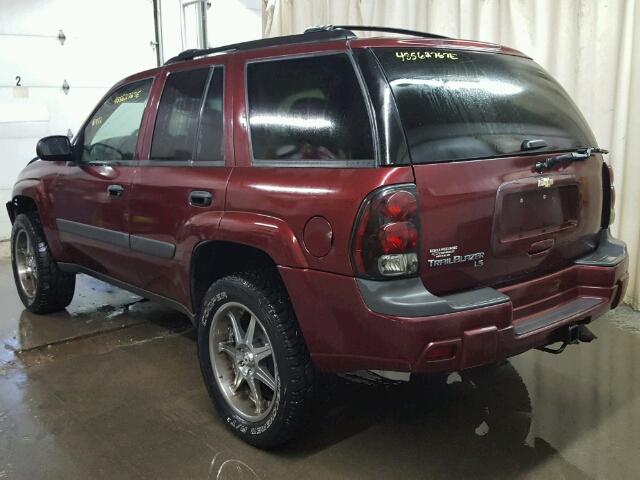 1GNDT13S352282813 - 2005 CHEVROLET TRAILBLAZE BURGUNDY photo 3