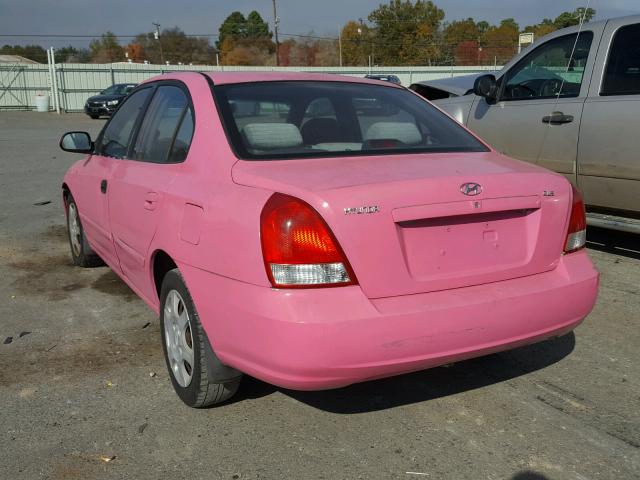 KMHDN45D01U079150 - 2001 HYUNDAI ELANTRA GL PINK photo 3