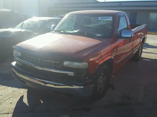 1GCEC14T9XE107729 - 1999 CHEVROLET SILVERADO RED photo 2