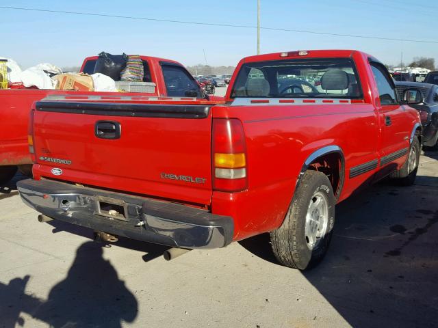 1GCEC14T9XE107729 - 1999 CHEVROLET SILVERADO RED photo 4