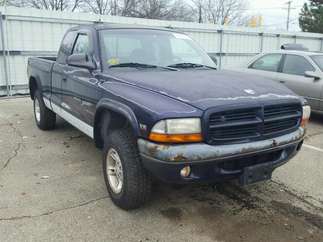 1B7GG22X9WS680266 - 1998 DODGE DAKOTA BLUE photo 1