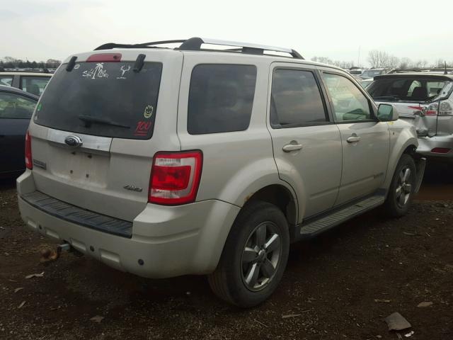 1FMCU94168KD00758 - 2008 FORD ESCAPE LIM WHITE photo 4