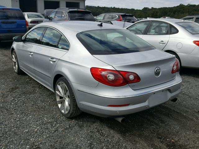 WVWGU7AN4BE729209 - 2011 VOLKSWAGEN CC VR6 4MO SILVER photo 3