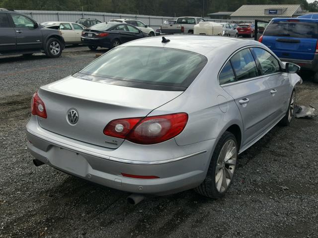 WVWGU7AN4BE729209 - 2011 VOLKSWAGEN CC VR6 4MO SILVER photo 4
