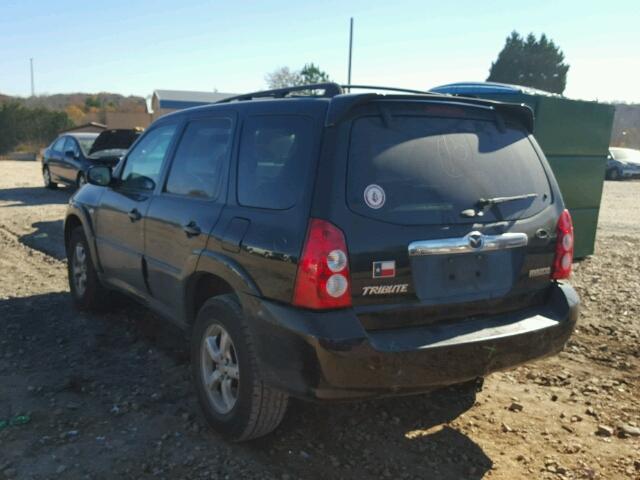 4F2YZ04186KM03183 - 2006 MAZDA TRIBUTE S BLACK photo 3