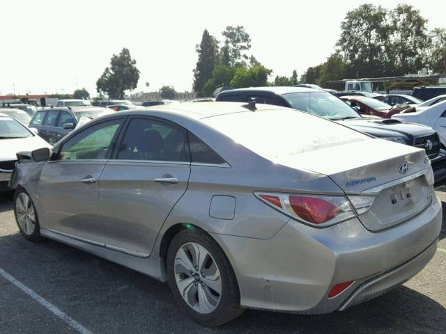 KMHEC4A49DA076382 - 2013 HYUNDAI SONATA HYB SILVER photo 3