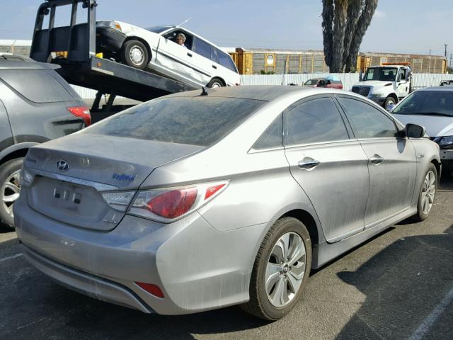 KMHEC4A49DA076382 - 2013 HYUNDAI SONATA HYB SILVER photo 4