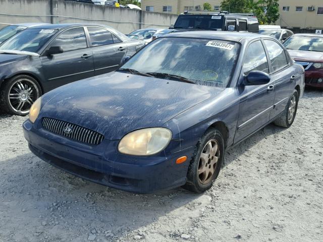 KMHWF35V51A452273 - 2001 HYUNDAI SONATA GLS BLUE photo 2