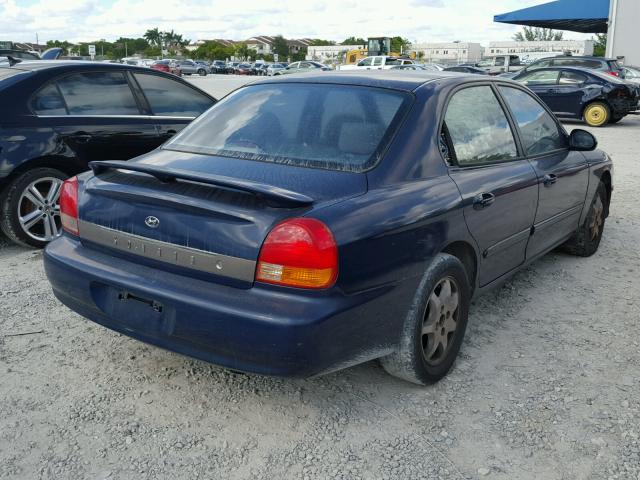 KMHWF35V51A452273 - 2001 HYUNDAI SONATA GLS BLUE photo 4