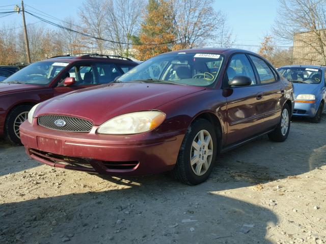 1FAFP53U25A306044 - 2005 FORD TAURUS SE MAROON photo 2