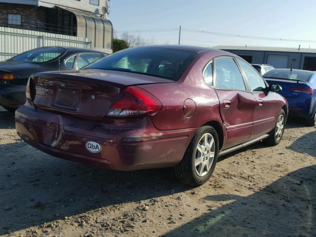 1FAFP53U25A306044 - 2005 FORD TAURUS SE MAROON photo 4