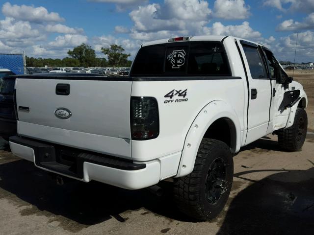 1FTPW145X4KB92367 - 2004 FORD F150 SUPER WHITE photo 4