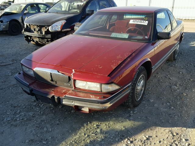 2G4WB15L6R1457972 - 1994 BUICK REGAL CUST MAROON photo 2