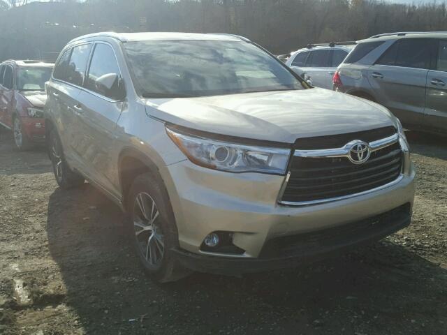 5TDJKRFH5GS235999 - 2016 TOYOTA HIGHLANDER SILVER photo 1