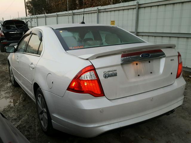 3FAHP0JA0BR142959 - 2011 FORD FUSION SEL WHITE photo 3