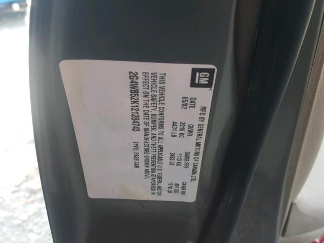 2G4WB52K121284743 - 2002 BUICK REGAL LS 棕色 照片 10