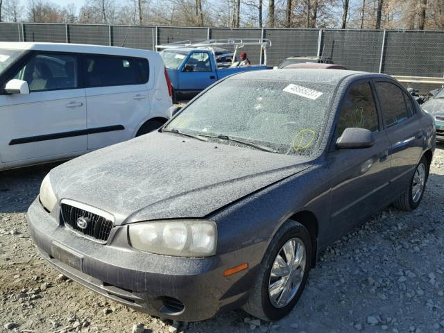 KMHDN45D82U414110 - 2002 HYUNDAI ELANTRA GL GRAY photo 2