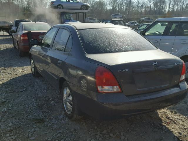 KMHDN45D82U414110 - 2002 HYUNDAI ELANTRA GL GRAY photo 3