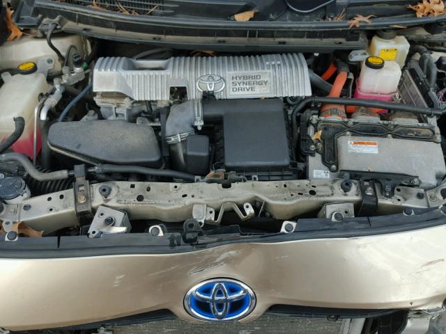 JTDKN3DUXB0261759 - 2011 TOYOTA PRIUS GOLD photo 7