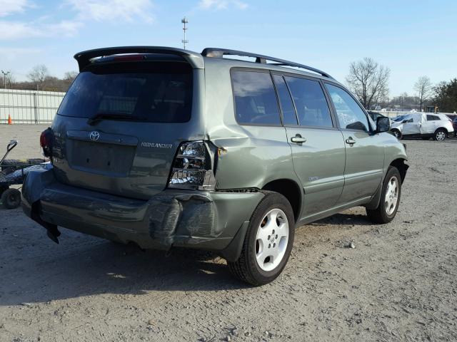 JTEEP21A060165118 - 2006 TOYOTA HIGHLANDER GREEN photo 4