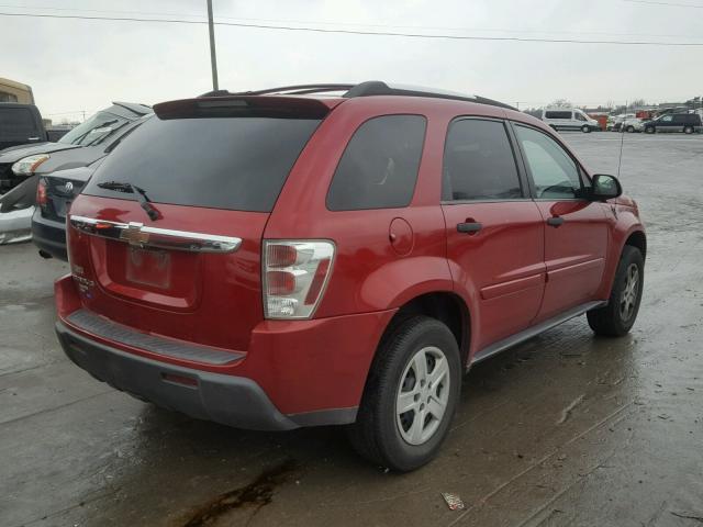 2CNDL13F956030638 - 2005 CHEVROLET EQUINOX LS RED photo 4