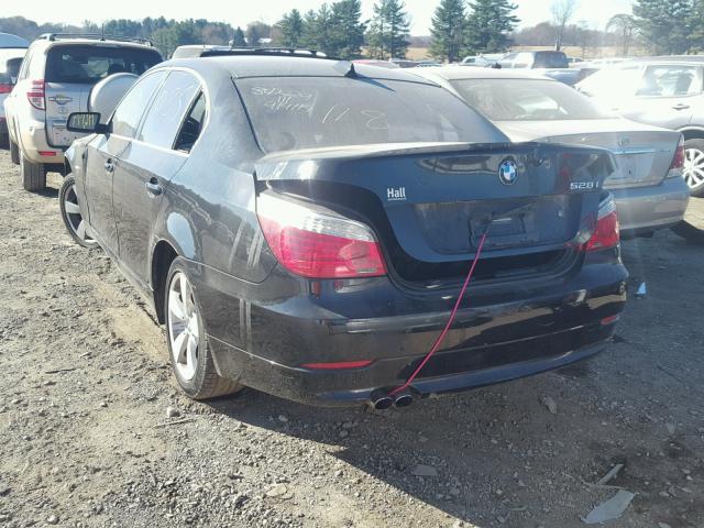 WBANU53568CT02950 - 2008 BMW 528 I BLACK photo 3