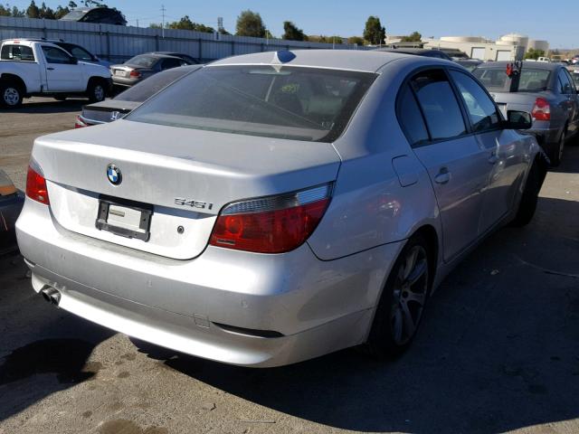 WBANB33584B108897 - 2004 BMW 545 I SILVER photo 4