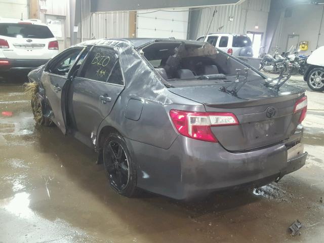 4T1BF1FK9CU202107 - 2012 TOYOTA CAMRY BASE GRAY photo 3