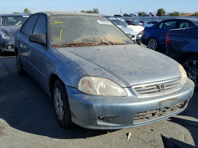 2HGEJ6612YH516083 - 2000 HONDA CIVIC BASE BLUE photo 1