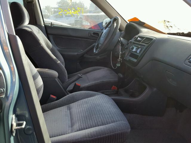 2HGEJ6612YH516083 - 2000 HONDA CIVIC BASE BLUE photo 5