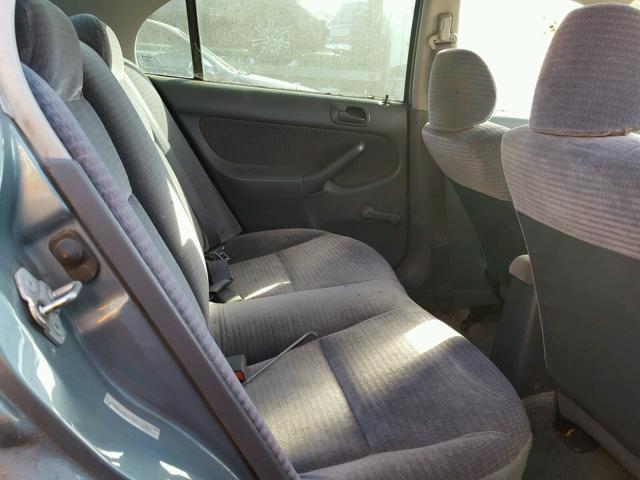 2HGEJ6612YH516083 - 2000 HONDA CIVIC BASE BLUE photo 6