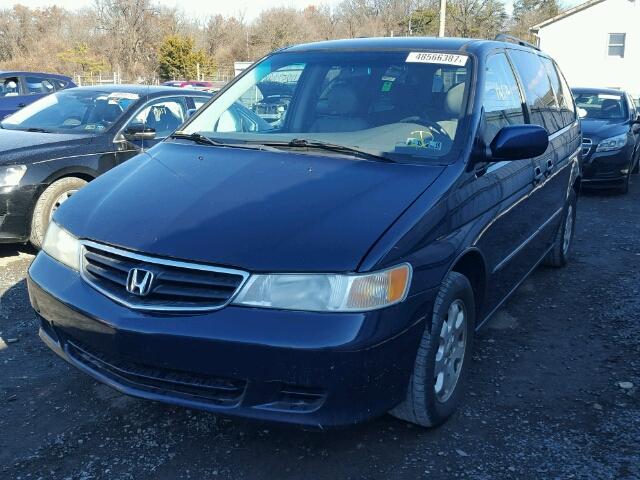 5FNRL18913B056042 - 2003 HONDA ODYSSEY EX BLUE photo 2