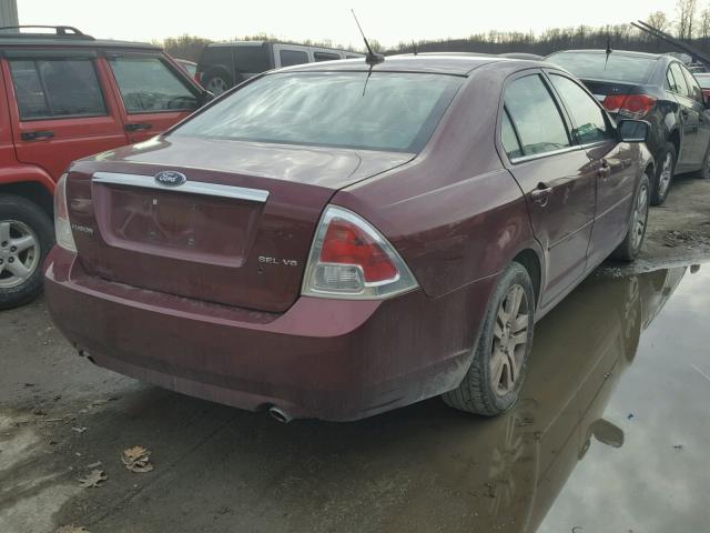 3FAHP08147R156490 - 2007 FORD FUSION SEL MAROON photo 4