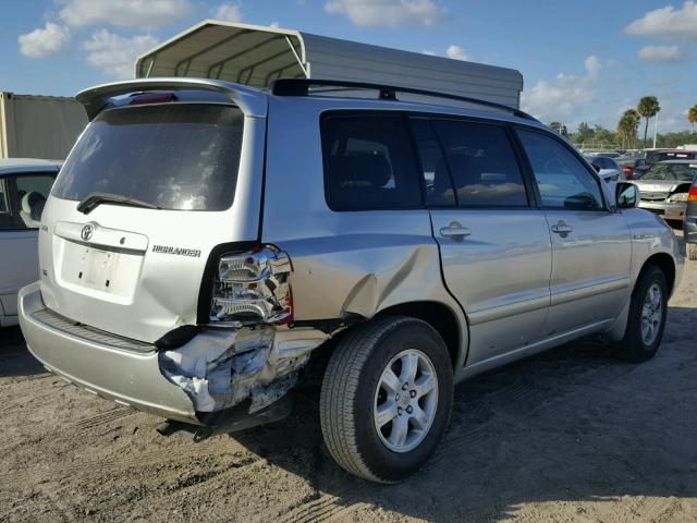 JTEGF21A920037708 - 2002 TOYOTA HIGHLANDER SILVER photo 4