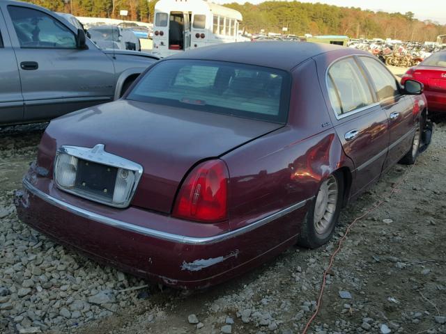 1LNHM81W8XY627349 - 1999 LINCOLN TOWN CAR E BURGUNDY photo 4