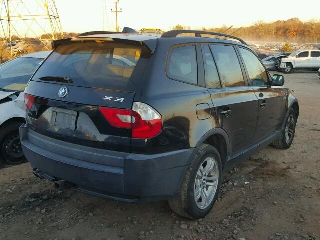 WBXPA93424WA65245 - 2004 BMW X3 3.0I BLACK photo 4